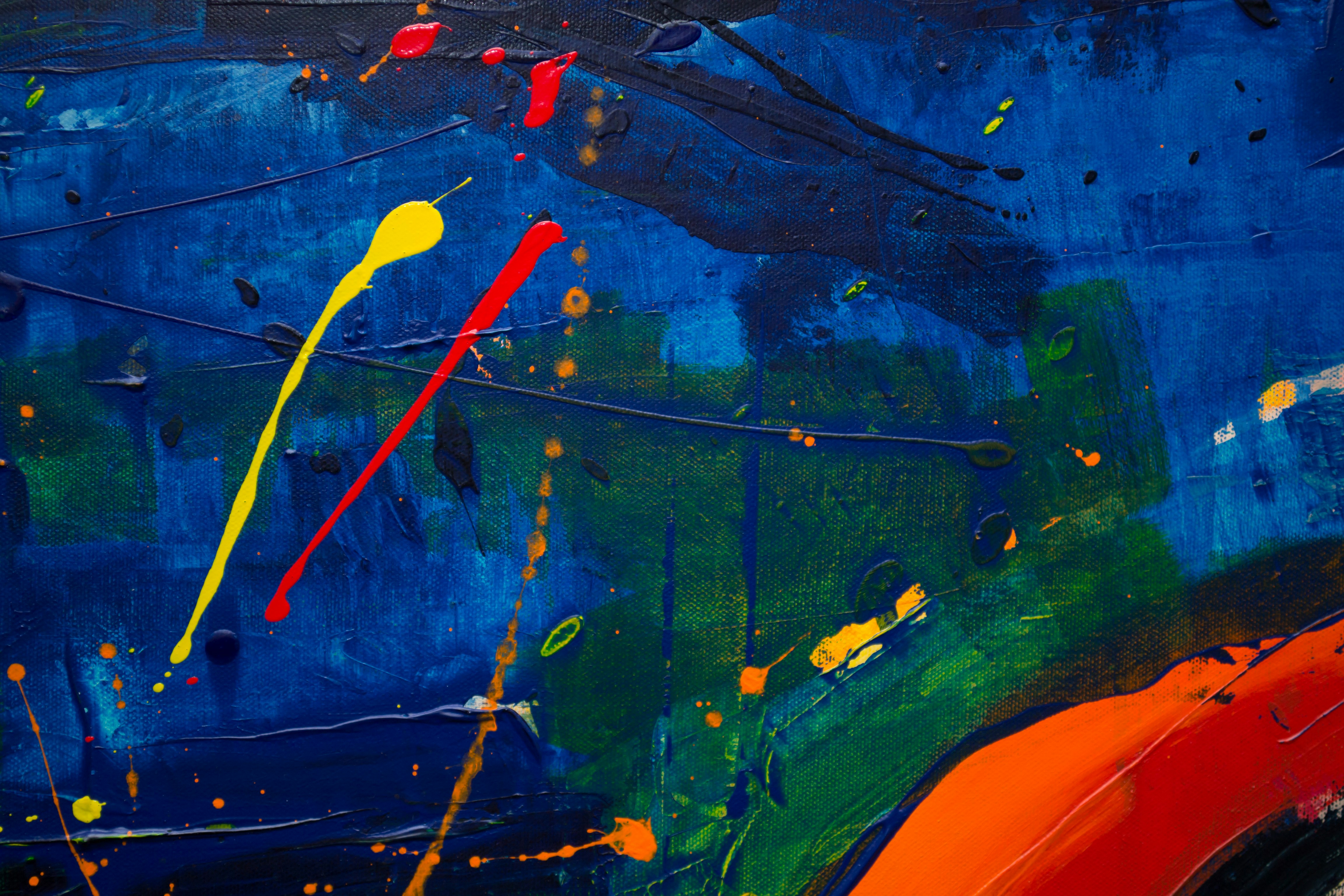 Abstract paint detail used as an Aiston fine art logistics visual